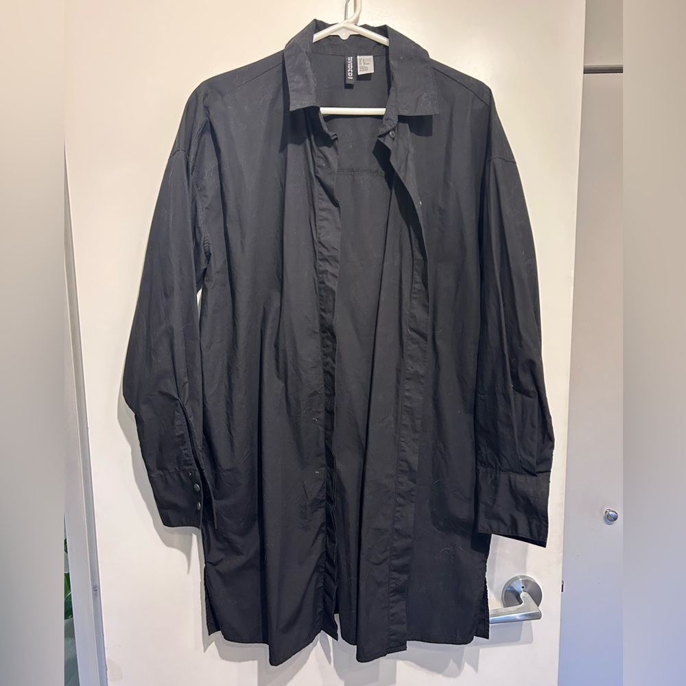 H&M Black Longline Shirt